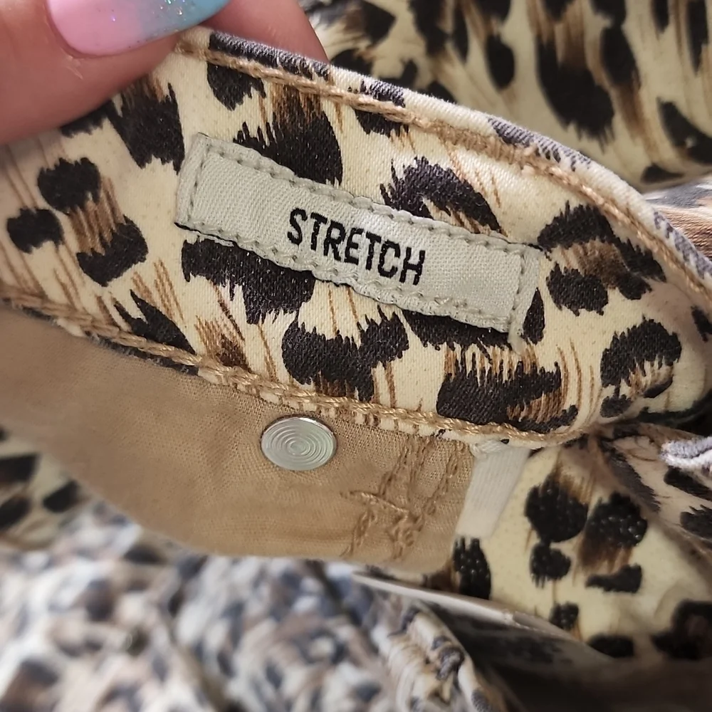 Vintage Guess Y2K Skinny Jeans Lowrise Leopard Print Pants